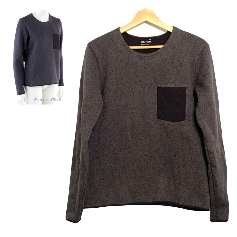 Arc'teryx Women's Gray Crewneck Sweater with Dark Pocket